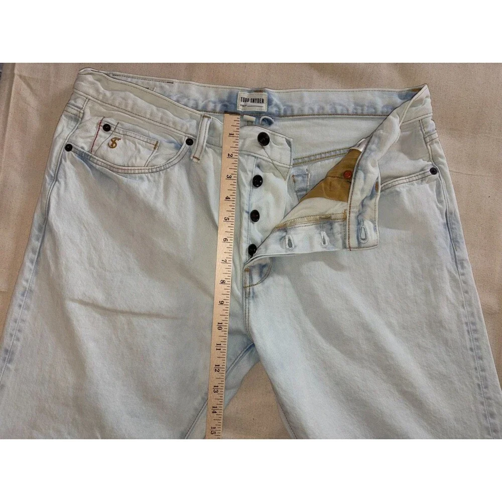 Todd Snyder Selvedge Jeans Mens 36x32 Slim Fit 12.5oz Japanese Denim Light Wash